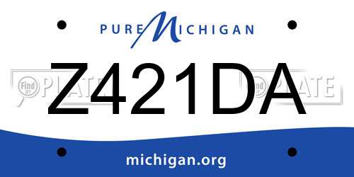 Z421DA Michigan License Plate