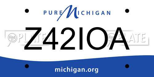 Z42IOA Michigan License Plate