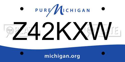 Z42KXW Michigan License Plate