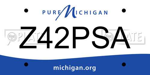 Z42PSA Michigan License Plate