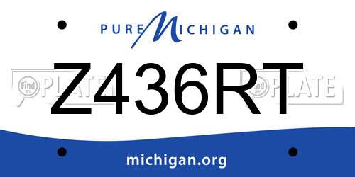 Z436RT Michigan License Plate