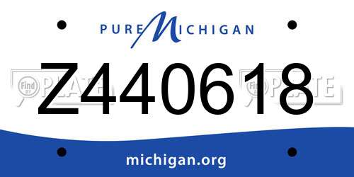 Z440618 Michigan License Plate