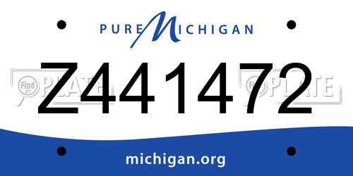 Z441472 Michigan License Plate