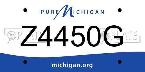 Z4450G Michigan License Plate