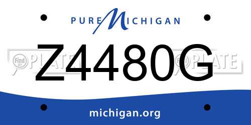 Z4480G Michigan License Plate