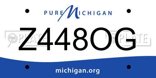 Z448OG Michigan License Plate