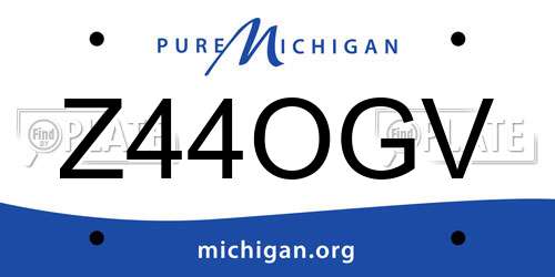 Z44OGV Michigan License Plate
