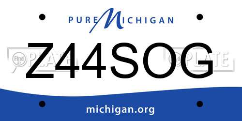Z44SOG Michigan License Plate