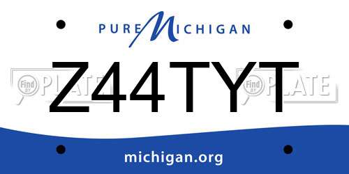 Z44TYT Michigan License Plate