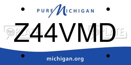 Z44VMD Michigan License Plate