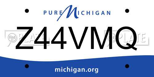 Z44VMQ Michigan License Plate