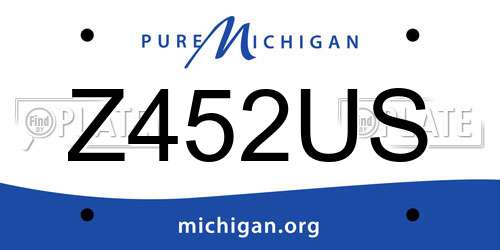 Z452US Michigan License Plate