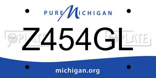 Z454GL Michigan License Plate