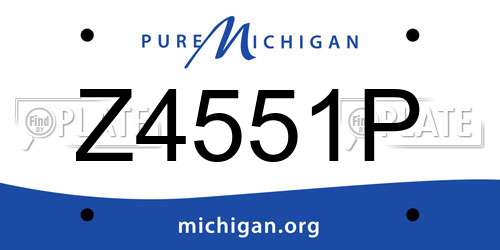 Z4551P Michigan License Plate