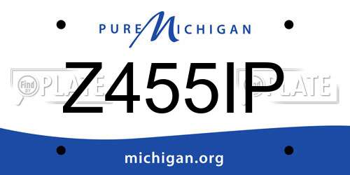 Z455IP Michigan License Plate