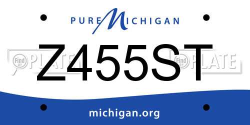 Z455ST Michigan License Plate