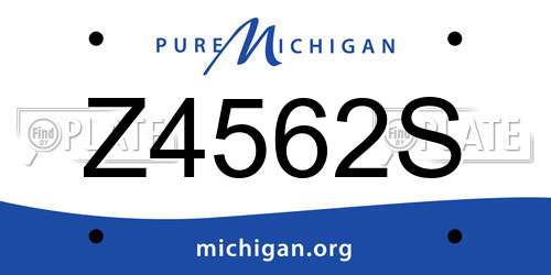 Z4562S Michigan License Plate