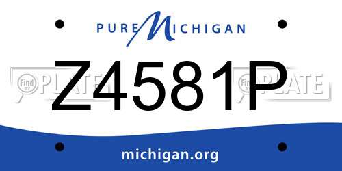 Z4581P Michigan License Plate