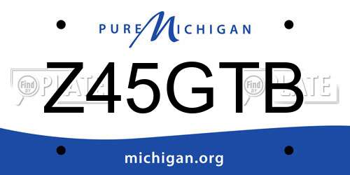 Z45GTB Michigan License Plate