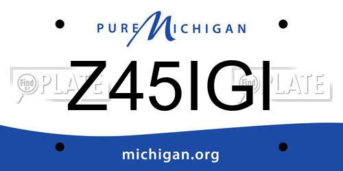 Z45IGI Michigan License Plate