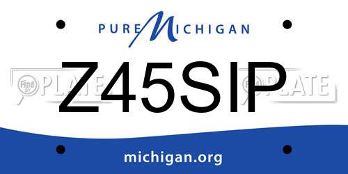 Z45SIP Michigan License Plate