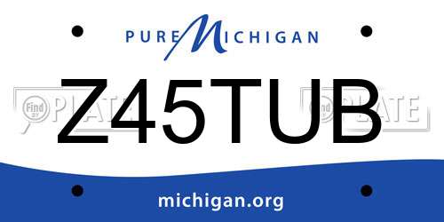 Z45TUB Michigan License Plate