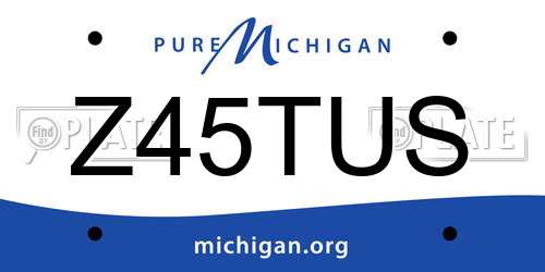 Z45TUS Michigan License Plate