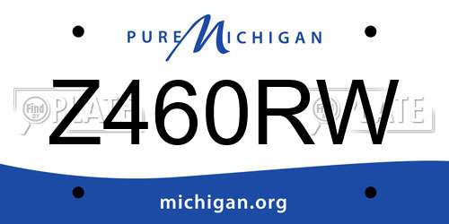 Z460RW Michigan License Plate