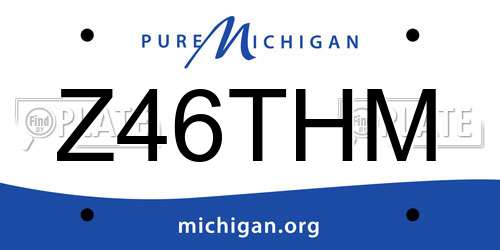 Z46THM Michigan License Plate