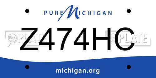 Z474HC Michigan License Plate
