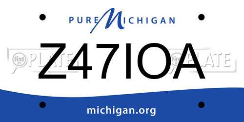 Z47IOA Michigan License Plate