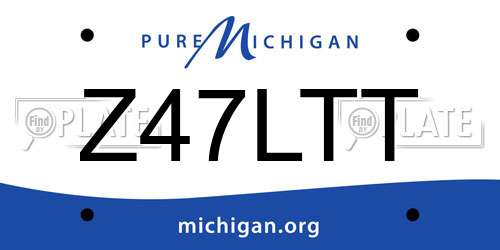 Z47LTT Michigan License Plate
