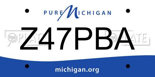 Z47PBA Michigan License Plate