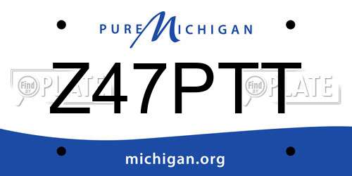 Z47PTT Michigan License Plate