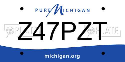 Z47PZT Michigan License Plate