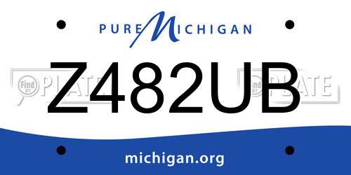 Z482UB Michigan License Plate