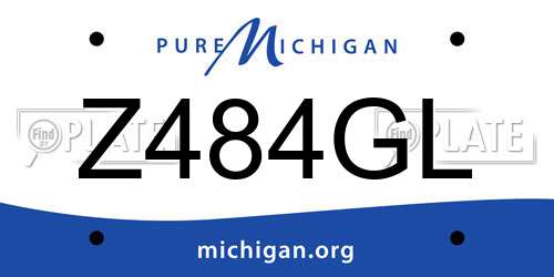 Z484GL Michigan License Plate