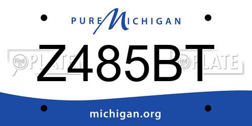 Z485BT Michigan License Plate