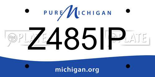 Z485IP Michigan License Plate
