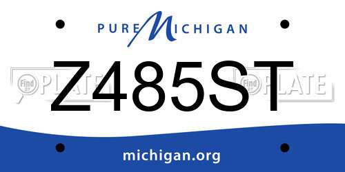 Z485ST Michigan License Plate