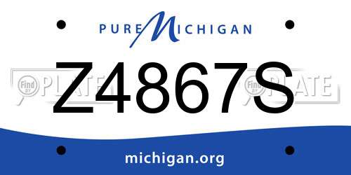 Z4867S Michigan License Plate