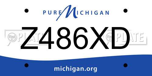 Z486XD Michigan License Plate