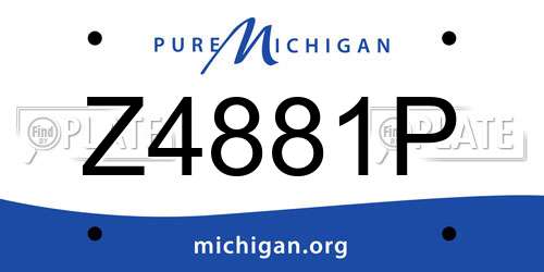 Z4881P Michigan License Plate
