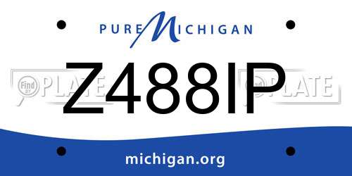 Z488IP Michigan License Plate