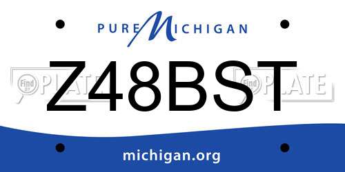 Z48BST Michigan License Plate