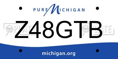Z48GTB Michigan License Plate