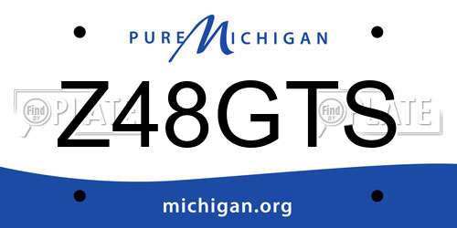 Z48GTS Michigan License Plate