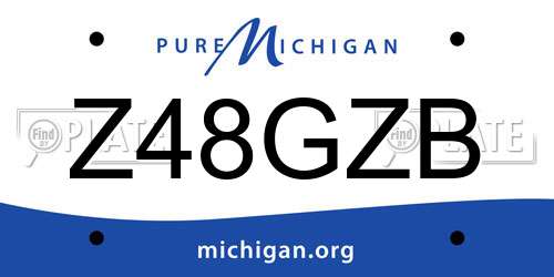 Z48GZB Michigan License Plate