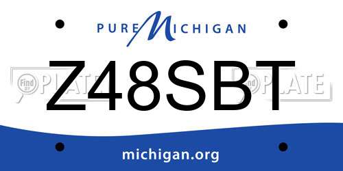 Z48SBT Michigan License Plate