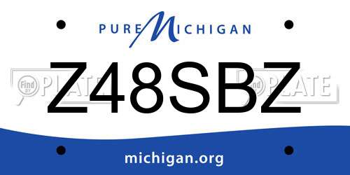Z48SBZ Michigan License Plate